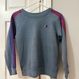 UNWORN AVIATOR NATION - Crewneck Sweatshirt With Multicolor Stripes (Fits women)